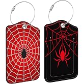2 Pack Luggage Tags for Suitcases Travel Bag with Name Label Stainless Loop