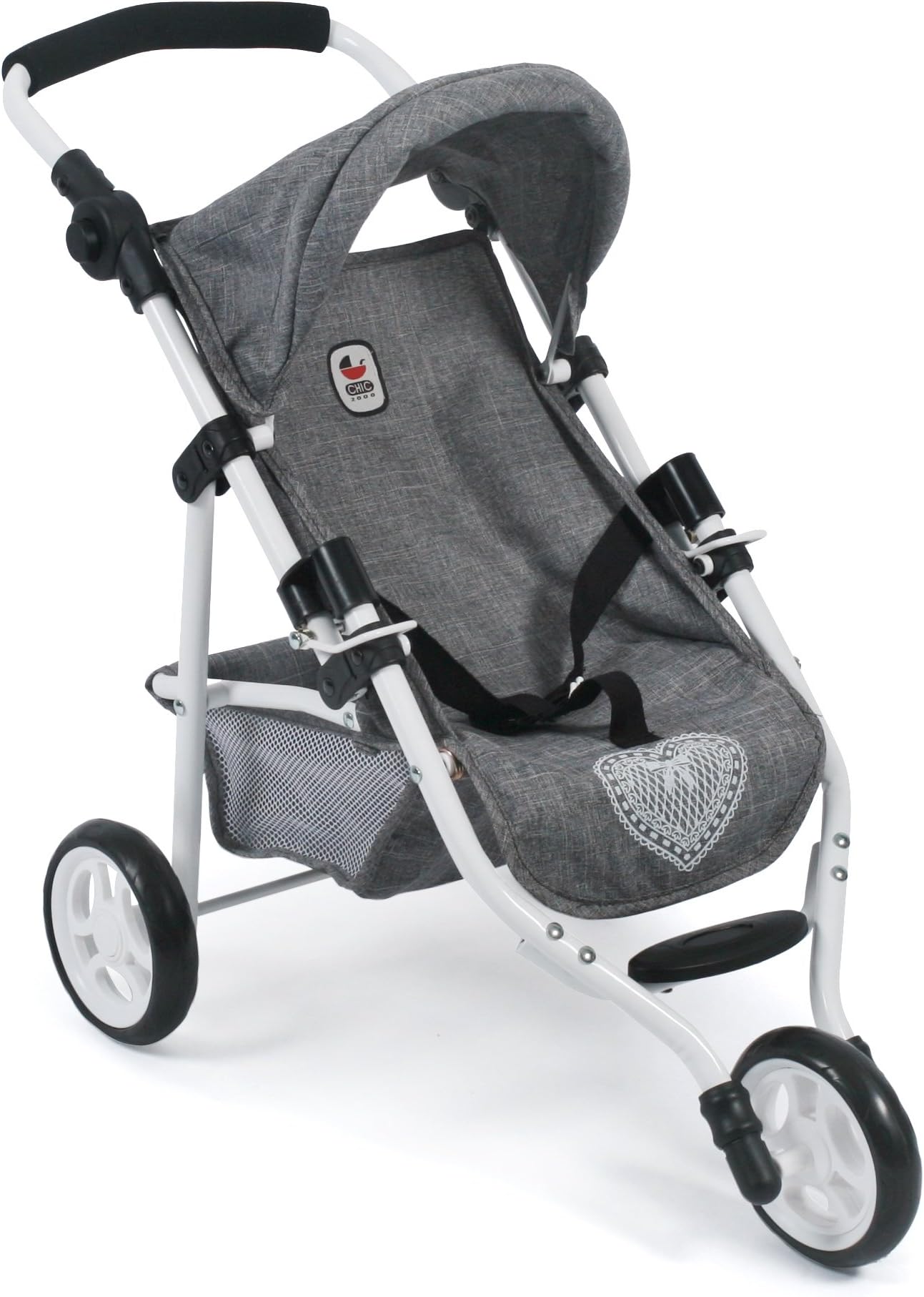 Bayer Chic 2000612 76 Jogging Buggy Lola Doll's Pram – Denim Grey