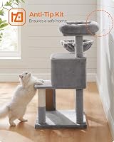 Feandrea Cat Tree Tower Widened Perch Large Cats PCT51WV1 Light Grey view 9