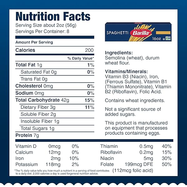 BARILLA SPAGHETTI PASTA, 32 OZ. BOX – NON-GMO, MADE WITH DURUM WHEAT SEMOLINA – KOSHER CERTIFIED
