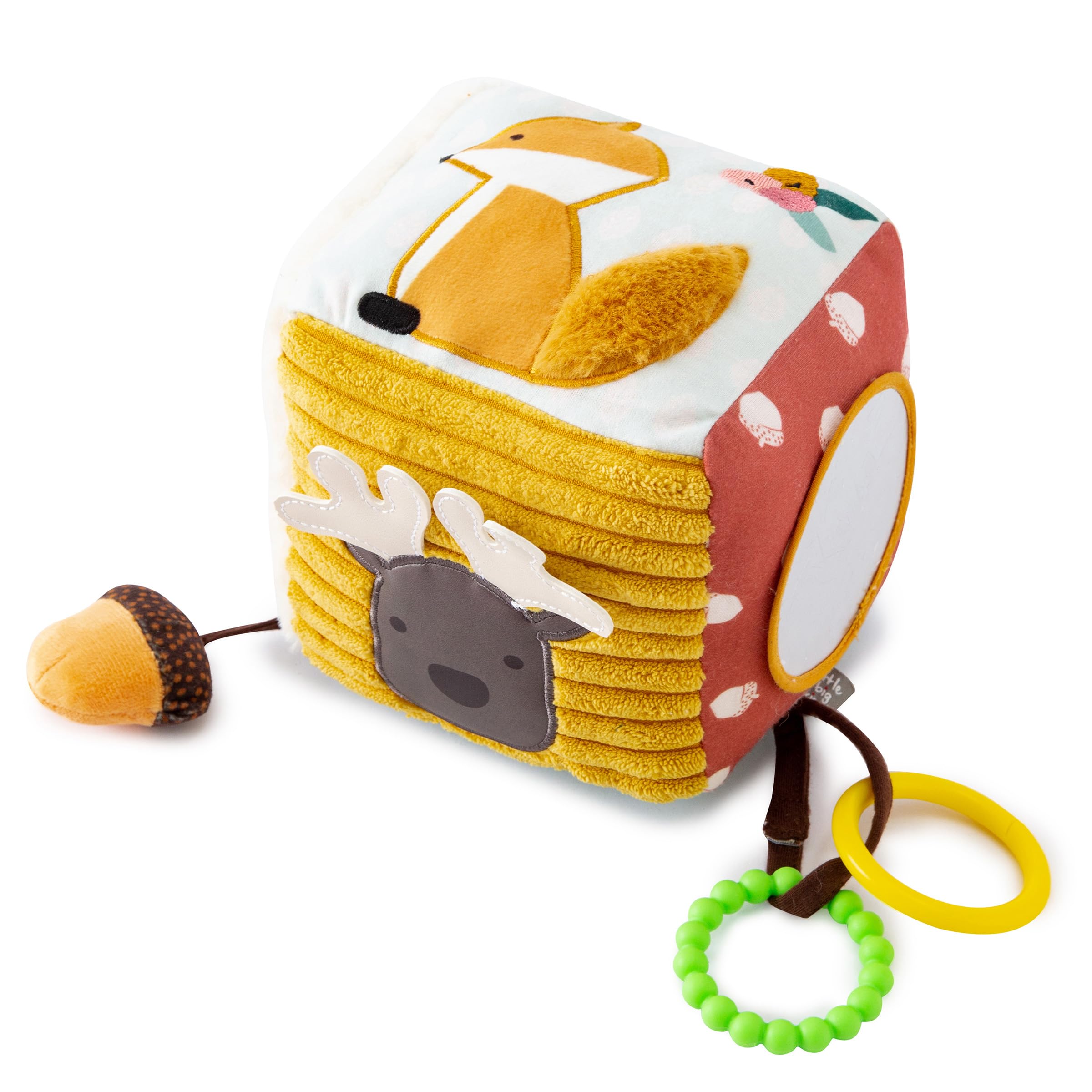 Little Big Friends Soft Activity Cube | Developmental Toy | Encourages Hand-Eye Coordination and Motor Skills | Forest