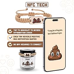 60 Positive Poo Cards Jar, Affirmation Cards For