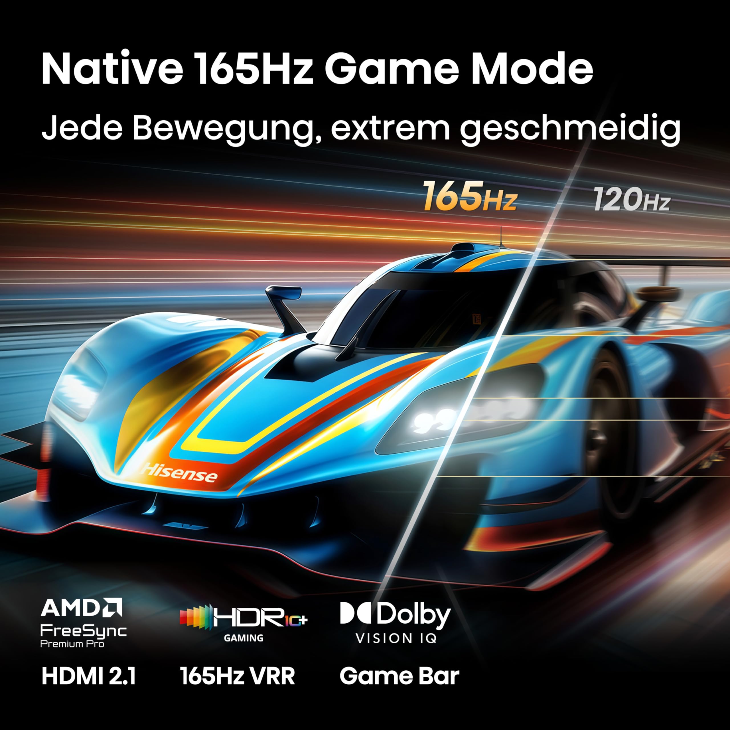 Hisense 75U7DS PRO Fernseher 75 Zoll, 4K UHD, Hi-QLED Mini LED Pro, Smart TV, 165Hz, Hi-View AI Engine Pro, IMAX Enhanced, AI RGB Lichtsensor, Dolby Vision.Atmos, Unibody Slim, FreeSync Premium [2026] 5
