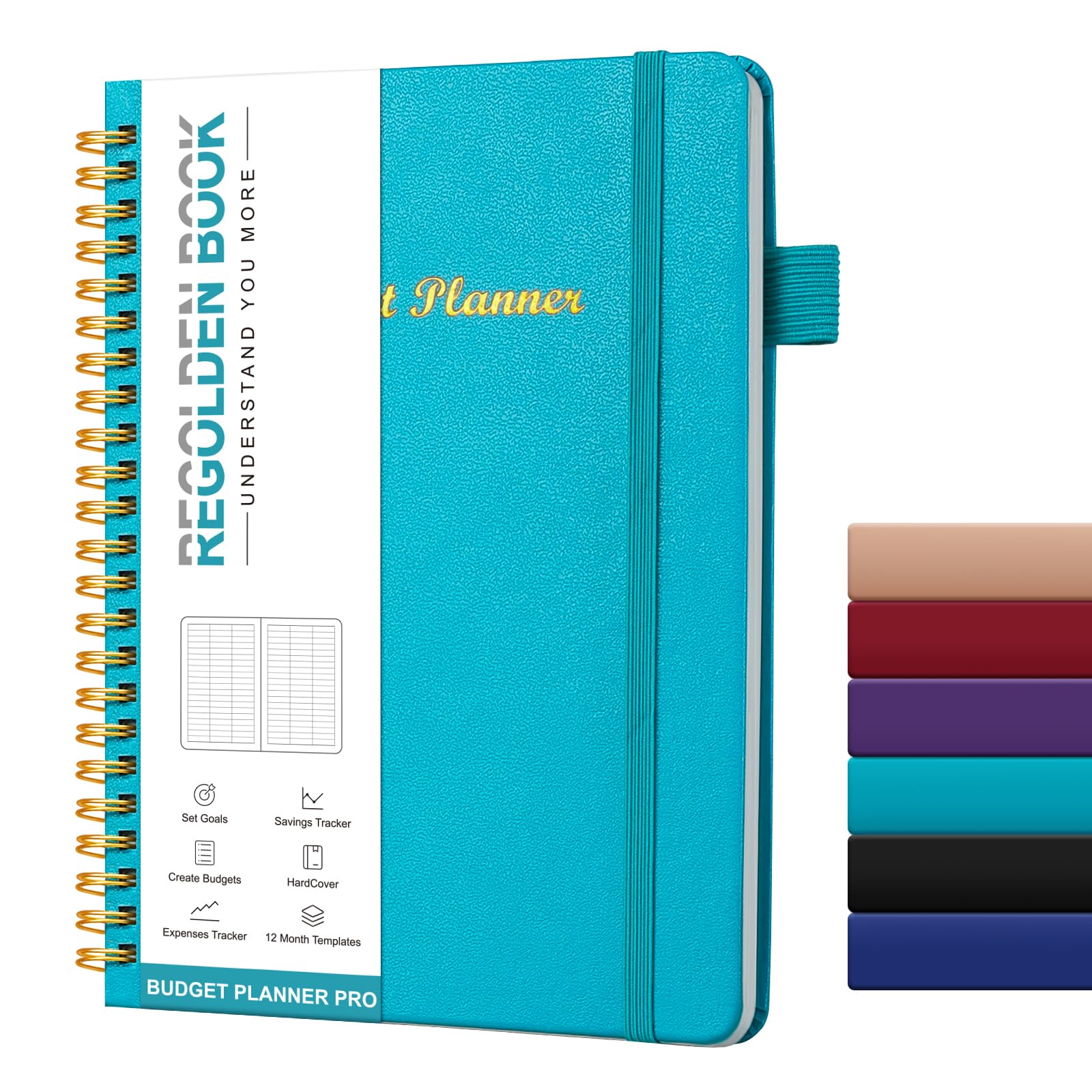 Photo 1 of Budget Planner - Budget Book with Expense Tracker, Hardcover Budget Planner and Monthly Bill Organizer, Financial Planner & Account Book to Manage Your Money,Teal