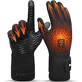 TemHot Heated Glove Liners for Men and Women,Battery Electirc Rechargeable Heated Gloves,Winter Anti Slip Glove Liners