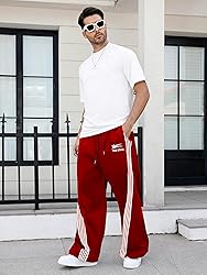 GORGLITTER Men's Baggy Wide Leg Sweatpants Y2K