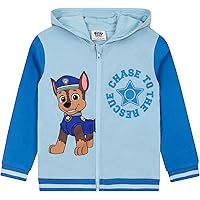 PAW PATROL Boys Hoodie, Chase Cotton Hoodie with Zip, Fun Boys Hoodies for Summer Or Winter