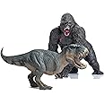 Gemini&Genius King Kong Toys Vastatosaurus Rex Dinosaur World Toys Stand Up with Movable Jaw Gorilla Action Figurine Gift for Kids
