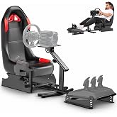 DIWANGUS Foldable Racing Simulator Cockpit for Logitech, Thrustmaster, MOZA | For G29/G920/G923, T300RS &amp; R5, Sim Racing Cockpit Stable framework, Stores Upright, Hardware, Tools &amp; Instructions Included