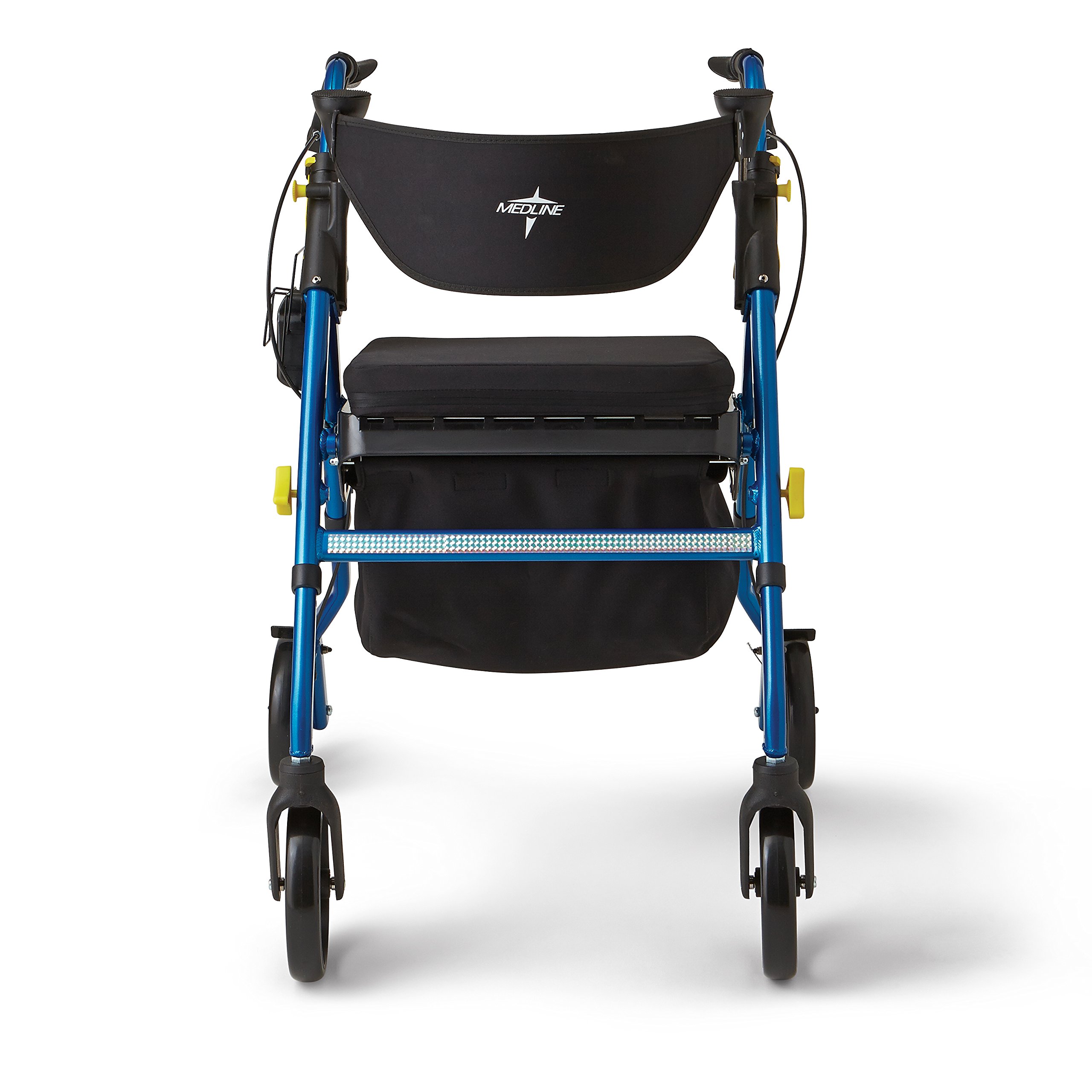 Medline Premium Empower Folding Mobility Rollator Walker with 8" Wheels