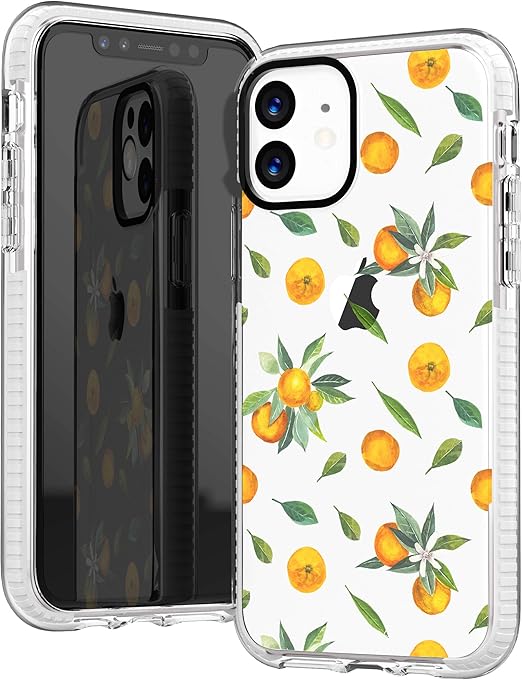 Amazon Com Iphone 11 Case Cute Sweet Orange Tangerines With Green Daisy Leaves Funny Aloha Summer Tropical Fruits Girls Women Trendy Sassy Chic Soft Protective Clear Case With Design Compatible For Iphone 11