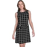 Tommy Hilfiger Womens Sleevless Pockets Button Detailing on Pocket Shift Dress