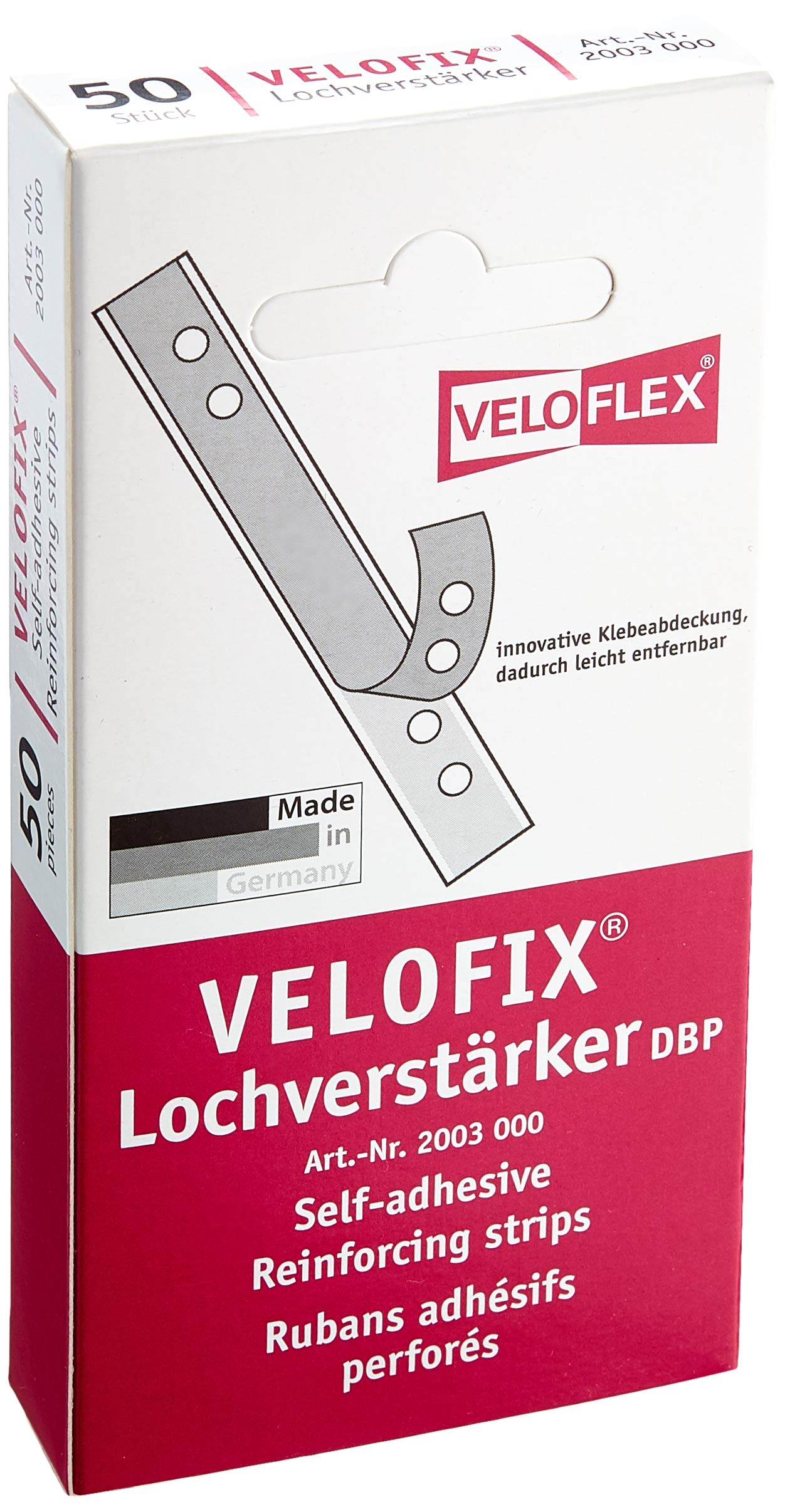 VELOFLEX VELOFIX Lochverstärker Lochverstärker sk 105x15mm 50St GLASKLAR 60U.80MM LOCHUNG