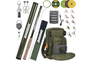 QualyQualy Tenkara Fly Rod Combo Beginner Kit, Tenkara Fishing Rod in 10.6ft/11.6ft 24T Fly Fishing Kit with Telescopic Fly R