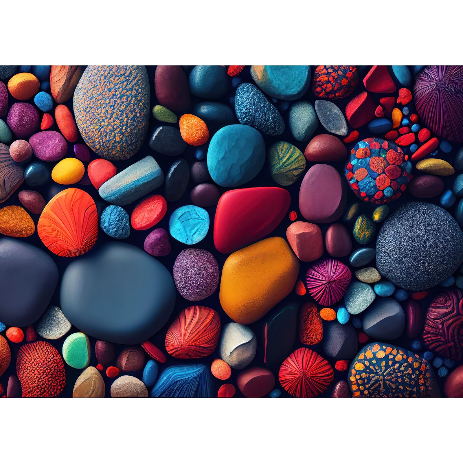Jigsaw Puzzles for Adults 1000 Piece Jigsaw Puzzles for Adult Educational Game Challenge Toy 1000 Pieces Puzzle for Adults Kids.Educational Games Home Decoration.Theme: Colorful Stones โ image 1