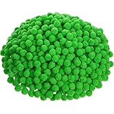 2000 Pieces 0.5 Inch Christmas Pom Poms Crafts Mini Pompoms Balls for Craft DIY and Hobby Supplies(Fruit Green)