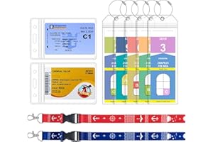 SEAVILIA 5 Pack Cruise Luggage Tag Holder & 2 Pack Cruise Ship Lanyards with Waterproof Id Badge Holder, Cruise Essentials 20