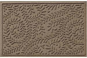 Bungalow Flooring Waterhog Door Mat, 2' x 3' Made in USA, Durable and Decorative Floor Covering, Skid Resistant, Indoor/Outdoor, Water-Trapping, Boxwood Collection, Khaki/Camel