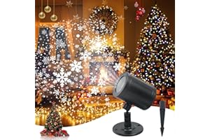 SFV Christmas Projector Lights Outdoor, Christmas Decorations Snowflake Projector Lights - Waterproof Snowflake Christmas Light Projector, Xmas Snowflake Lights for Christmas Decorations Outdoor Yard