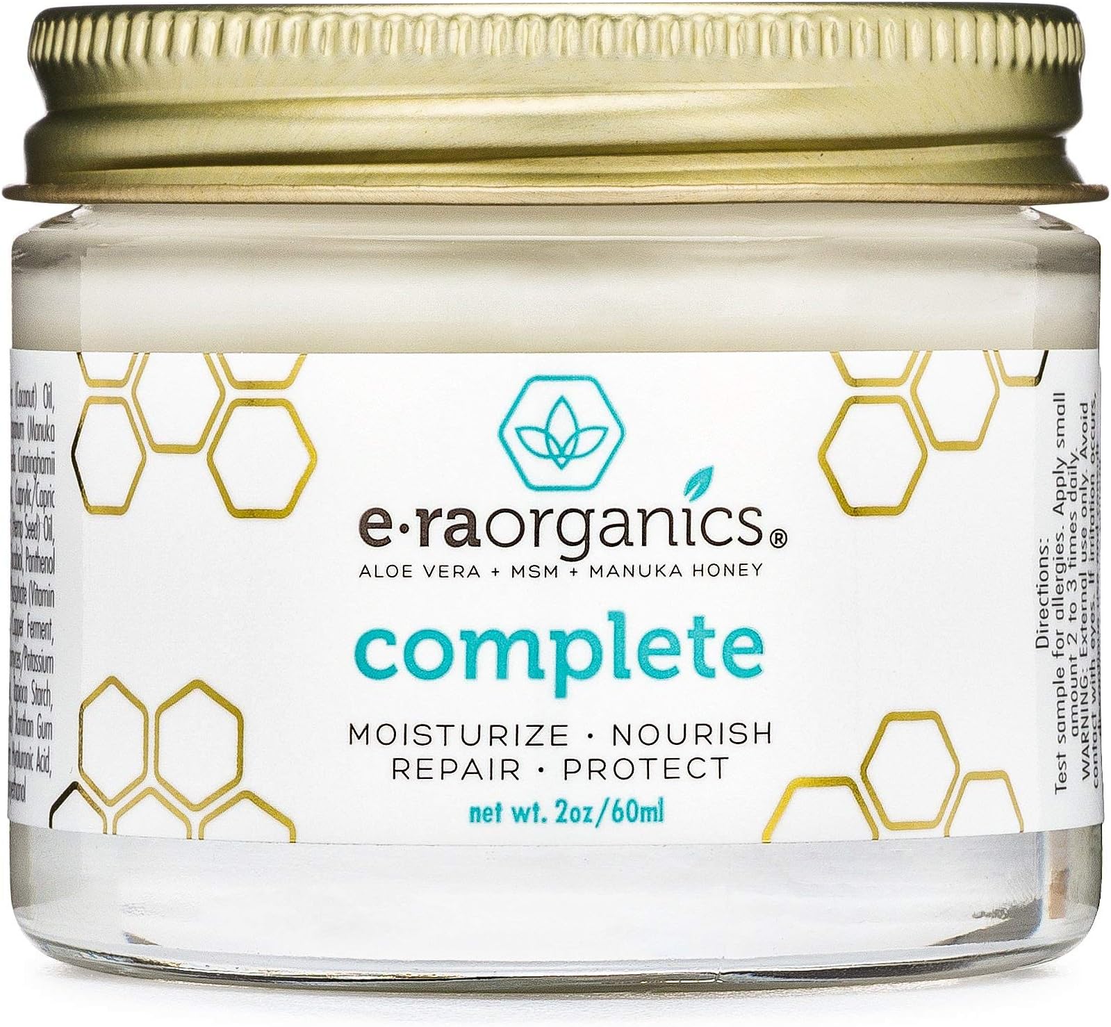 Natural & Organic Face Moisturizer Cream - Extra Nourishing & Hydrating 10-In-1 Daily Facial Cream with Aloe Vera, Manuka Honey, Coconut Oil, Cocoa Butter For Oily, Dry, Sensitive Skin Era-Organics