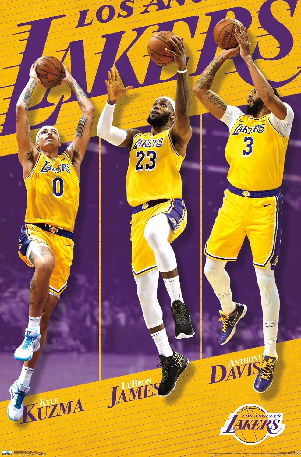 Amazon Com Trends International Nba Los Angeles Lakers Team 19 Wall Poster 22 375 X 34 Unframed Version Home Kitchen
