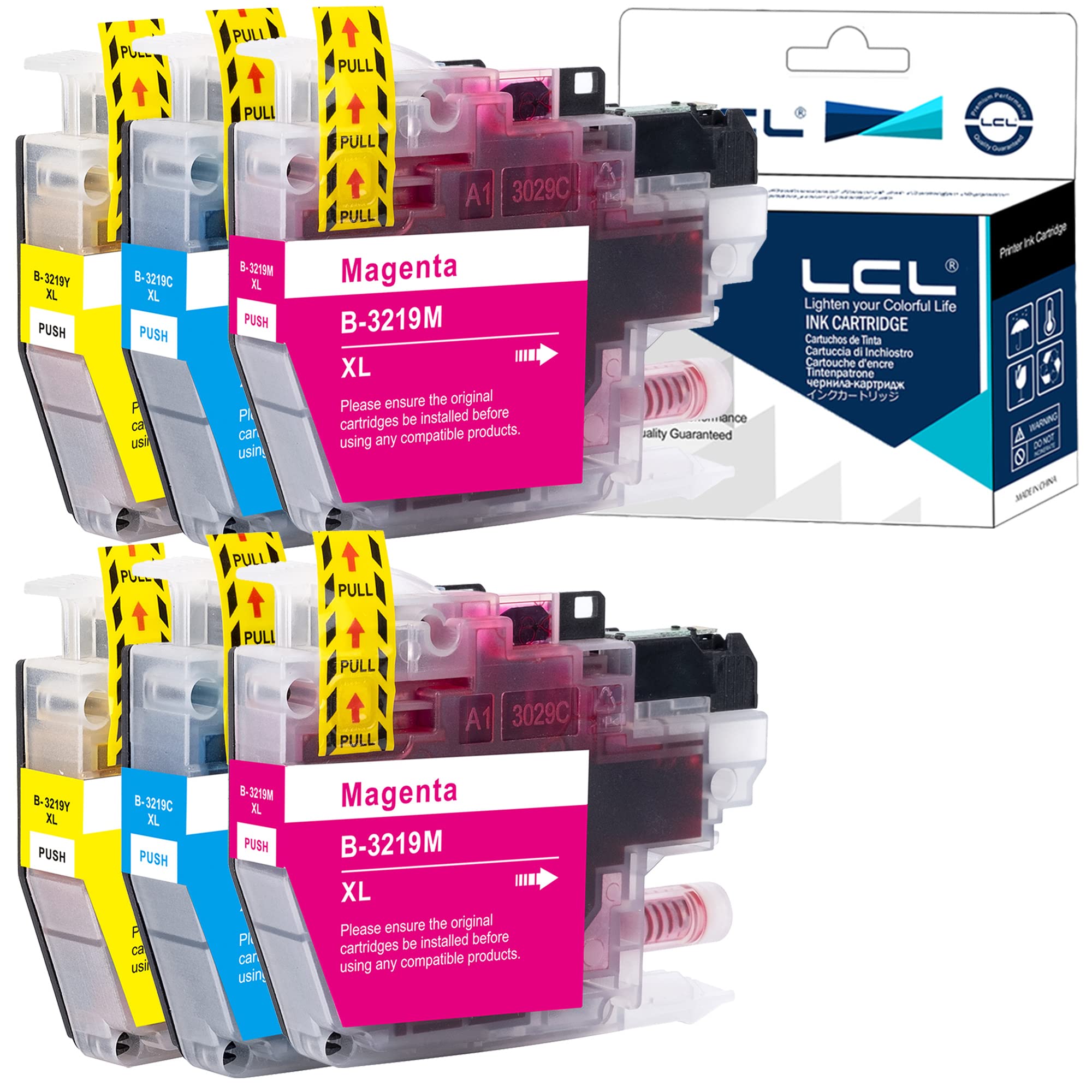 LCL LC3217 LC3219XL Ink Cartridge Replacement for Brother LC3219XL LC3219XLC LC3219XLM LC3219XLY for MFC-J5330DW MFC-J5335DW MFC-J5730DW MFC-J5930DW MFC-J6530DW MFC-J6930DW MFC-J6935DW (6Pack)