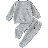 Rosibel Toddler Baby Boy Clothes Set Long Sleeve Sweatshirt and Pants Fall Winter Outfits for Infant 6M-3Y
