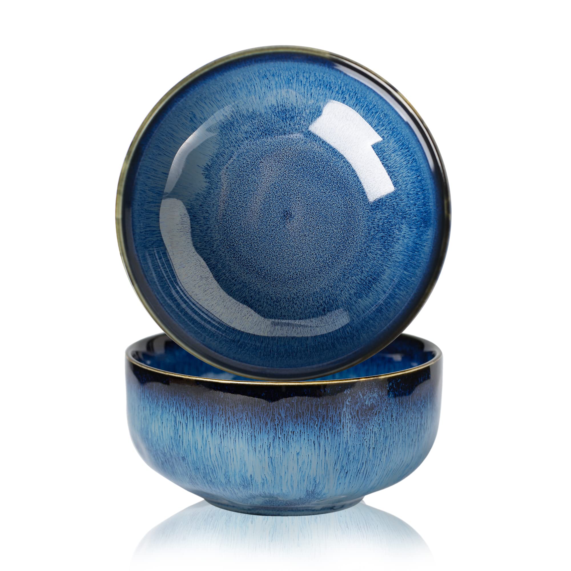 KYBSCZ Serving Bowls - 22 Ounce Bowls Set - Ceramic Bowl Set of 2-5.75 inch for Salad, Soup,Cereal Bowls for Kitchen