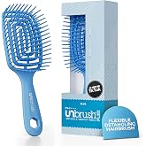 FHI Heat UNbrush Flex Detangling Brush - Ultra Flexible Hairbrush | DuoFlex Anti-Static Bristles for Removing Tangles, Massaging Scalp &amp; Faster Styling - Pain-Free Hair Brush Detangler