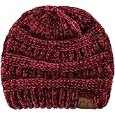C.C Women's Chenille Soft Warm Thick Knit Beanie Cap Hat