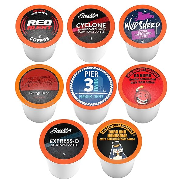 BEST OF THE BEST PODS, VARIETY PACK FOR KEURIG K CUP BREWERS, – STRONG AND REGULAR COFFEE LOVERS, GREAT GIFT – 5 CUPS OF EACH, HIGH CAFFEINE COFFEE, 40 COUNT