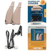 Hearing Aid Covers | #1 Hearing Aid Accessories Includes Waterproof Sweat Covers &amp; Lanyard with Clips to Prevent Loss, Cloth Protector Sleeves
