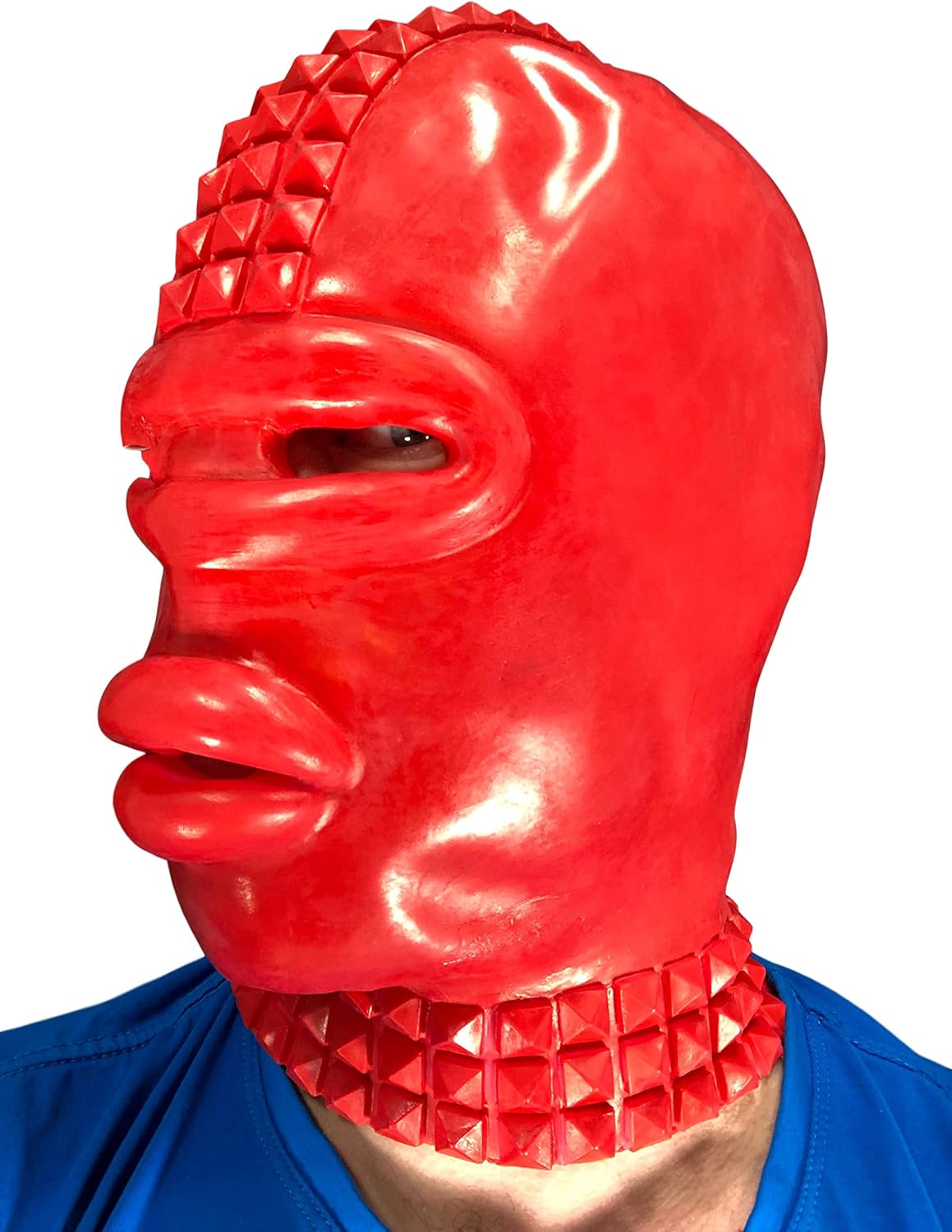 Rubber Johnnies , Gummi-Maske, große Lippen, rot, für Erwachsene
