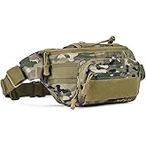 AMHEH 3.5L Tactical Fanny Pack for Men – Spacious Anti-Theft Waist Bag with Hidden Pocket for Urban Commute & Day Hikes, Fits 28"-50" (Camo)