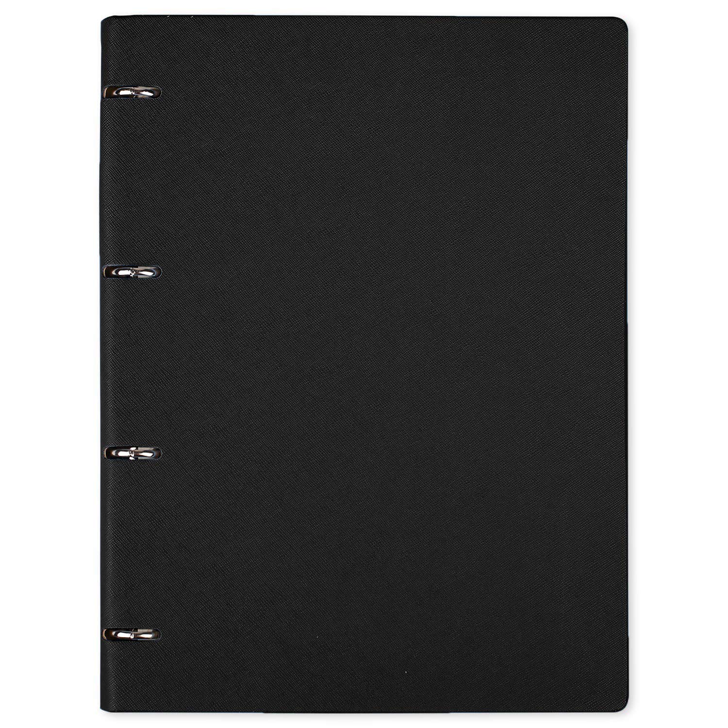 Binder Ruled Notebook A4 Executive Origaniser Refillable Planner Round Ring Binder Leather Cover Notepad