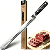 YFWOOD Brisket Knife, 12 inch Carving Knife for Meat | Long Knife Slicing Knife for Meat Cutting-High Carbon Stainless Steel Butchers Knives for BBQ Turkey and Roast