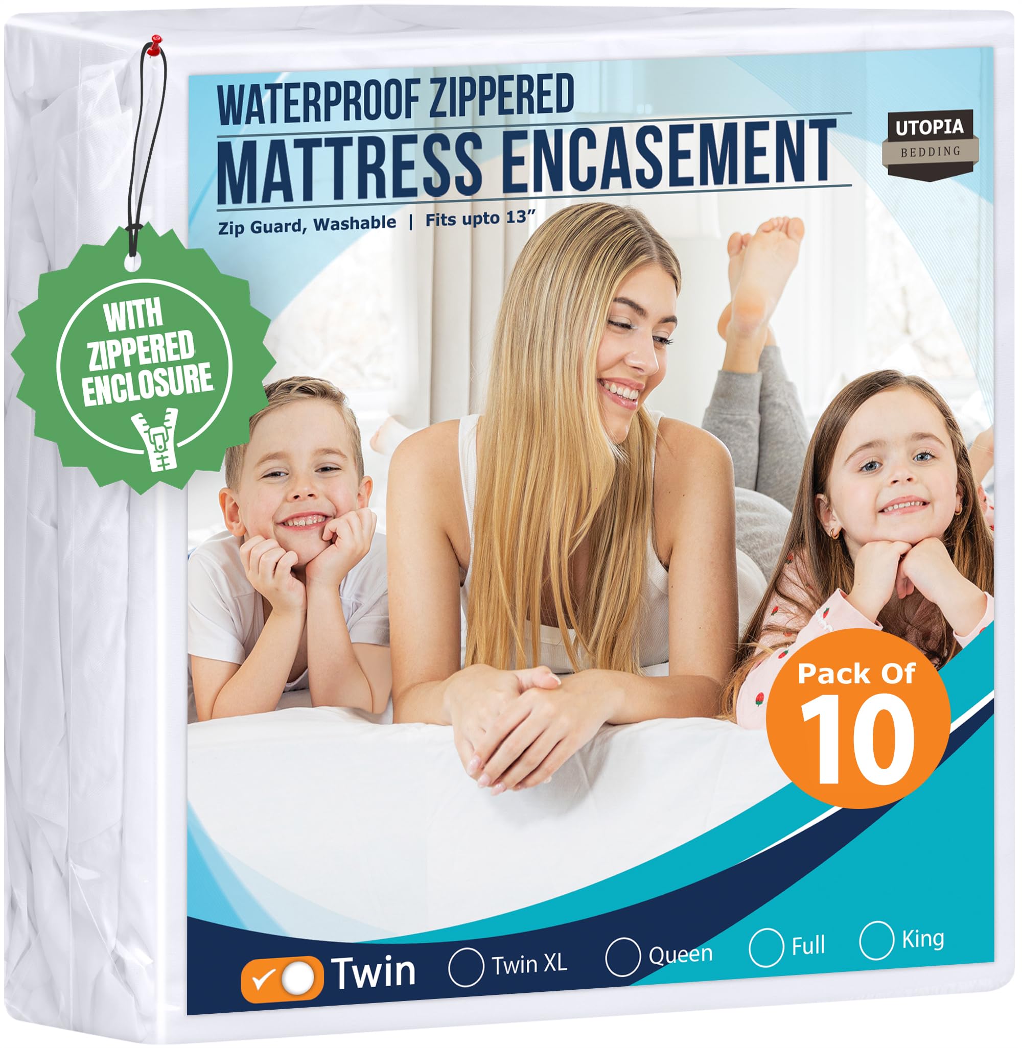 Utopia Bedding Waterproof Mattress Protector Twin