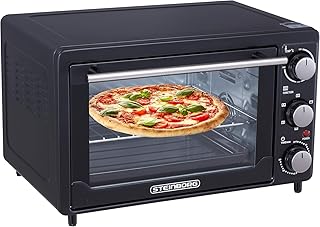 Mini Backofen 25 Liter | Pizza-Ofen | 3in1 Backofen | Minibackofen | Miniofen | Krümelblech | Ober-/Unterhitze | Konvektion | 60 minTimer | 1.600 Watt