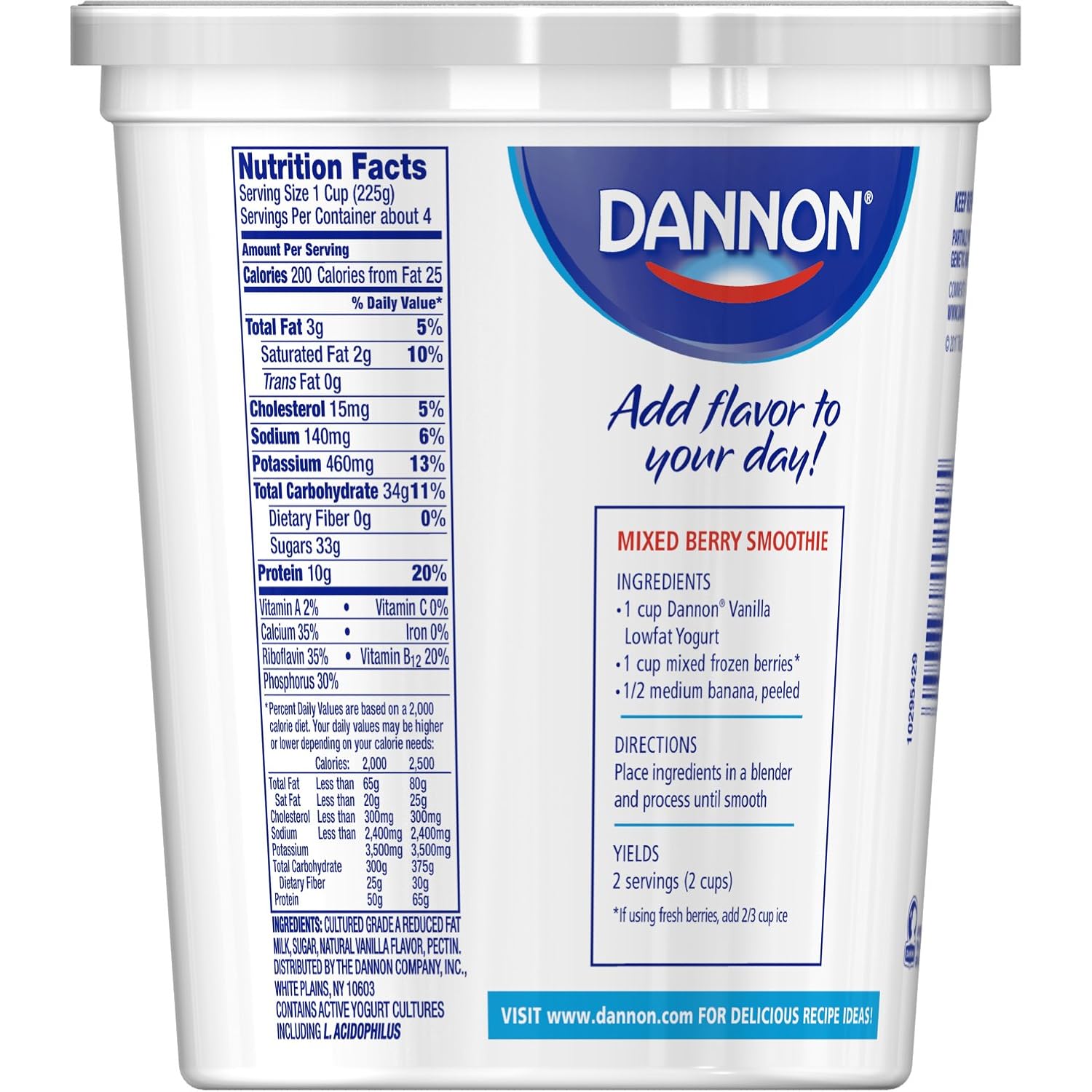 Dannon Yogurt Nutritional Value Besto Blog