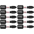 BOSCH ITPH2R1B 10-Pack 1 In. Phillips #2R Impact Tough Screwdriving Reduced Insert Bits