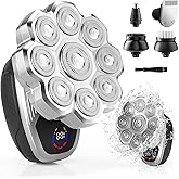 Electric Razor for Men,Head Shavers for Bald Men,5-in-1 Electric Razors with Wet & Dry Bald Head Shaver,9D Floating Head Shaver Comes with Magnetic Detachable Blades