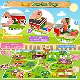 MuMua Wooden Montessori Farm Toys Set for 1 2 3 Year Olds Educational Sorting view 4