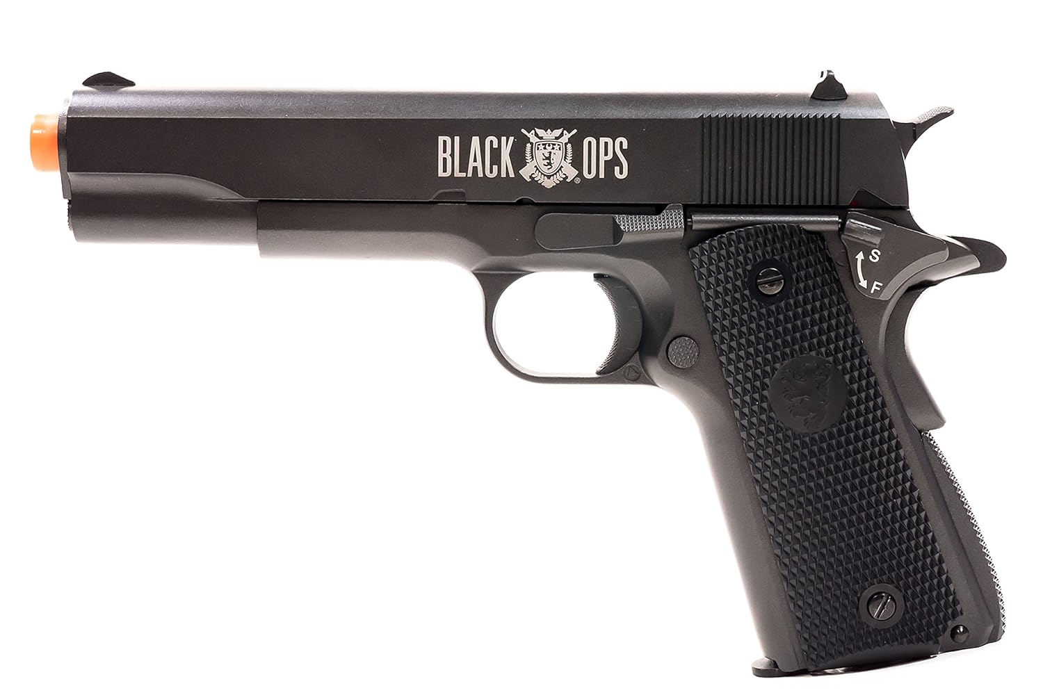 Amazon.com : Black Ops 1911 Gas Blowback Airsoft Pistol - Full Metal Semi  Automatic with Hop Up GBB Pistol : Sports & Outdoors