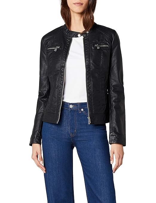 ONLY Damen Jacke BANDIT PU BIKER