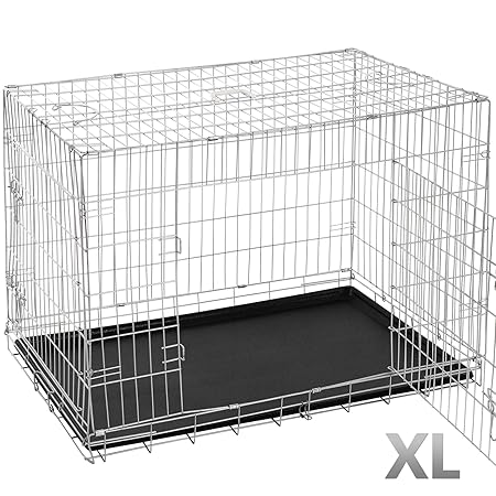 Leopet Hundekäfig Transportkäfig Transportbox Hundetransportbox zusammenklappbar (S-XXL)