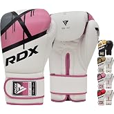 RDX Boxing Gloves EGO, Sparring Muay Thai Kickboxing MMA Heavy Training Mitts, Maya Hide Leather, Ventilated, Long Support, Punching Bag Workout Pads, Men Women Adult 8 10 12 14 16 oz