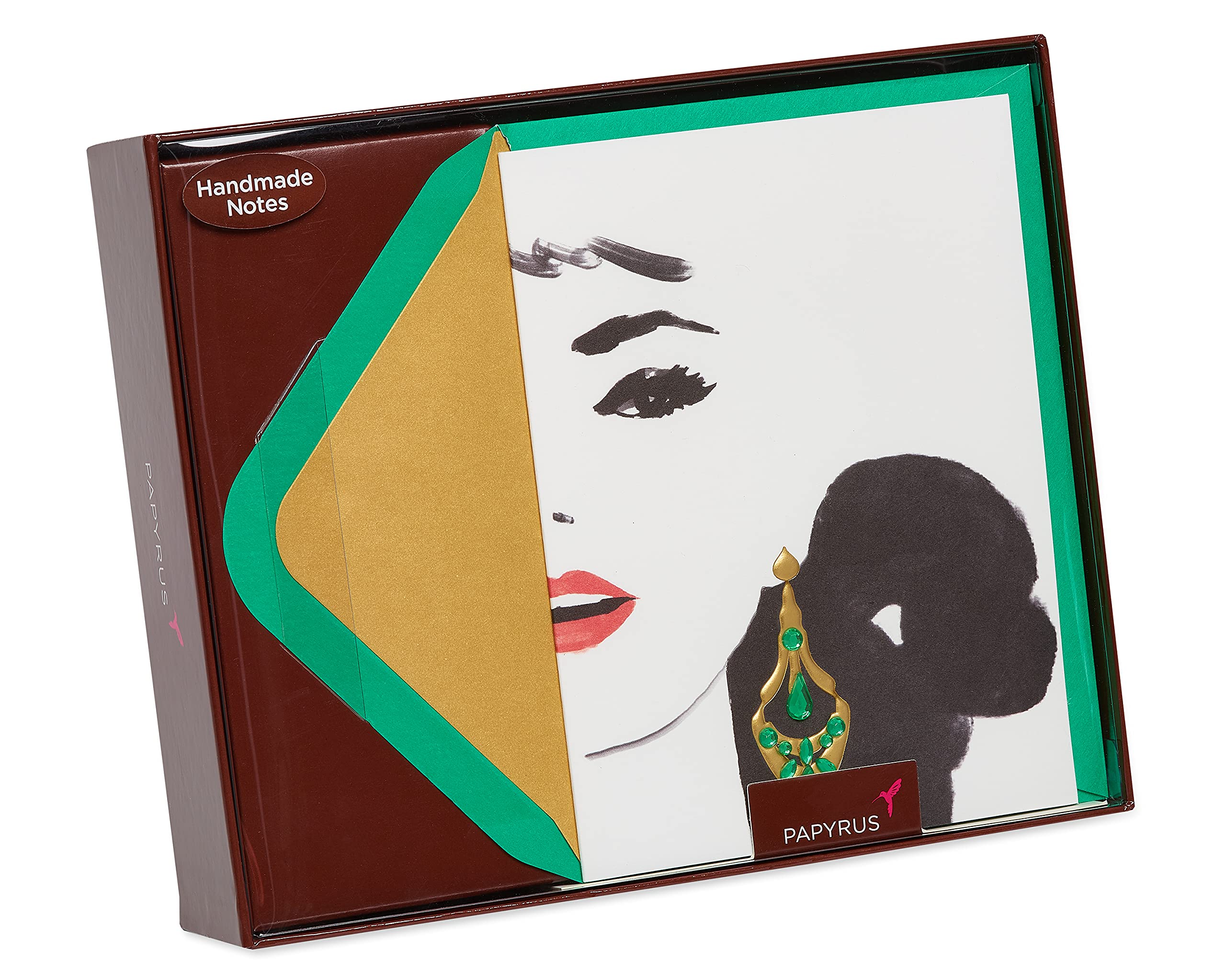Blank Cards with Envelopes, Gem Earring (8-Count)