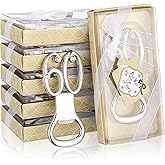 Uiifan 50 Pack Silver Bottle Opener Birthday Party Favors Opener for Guests with Tags Wine Beer Opener Birthday Wedding Anniversaries Souvenirs Favors Gifts Decorations for Guests (60th)