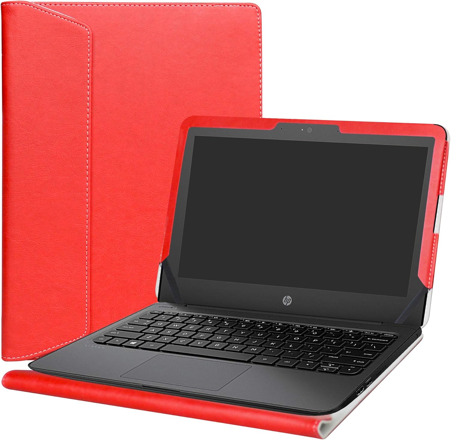 Alapmk Protective Case Cover for 11.6" HP Chromebook 11 G6 EE / G7 EE / 11A-nbXXXX 11A-NB0013DX Series Laptop(Note:Not fit HP Chromebook 11 G8 EE/G5 EE/G5/G4 EE/G4/G3/G2/11-2000),Red