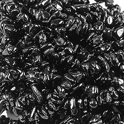260pcs Natural Black Tourmaline Crystal Beads Chips